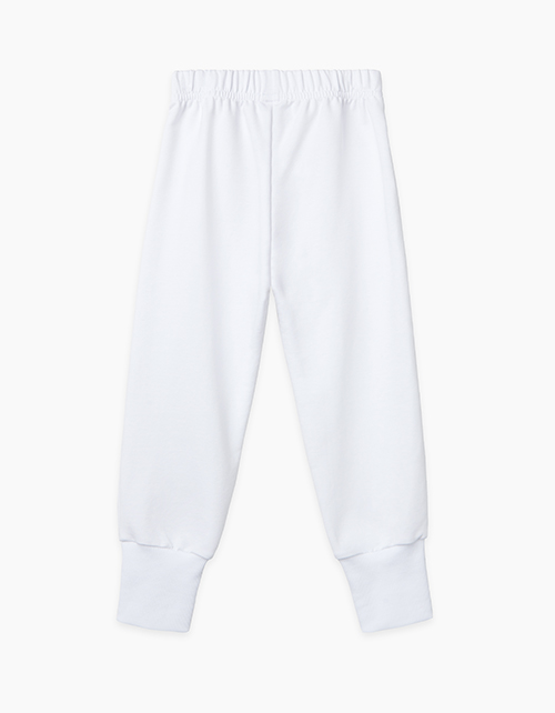 Купить белые брюки-джоггеры для девочки бренда BellBimbo