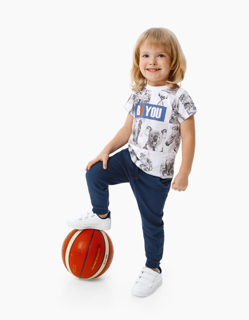 Купить белую футболка с Animal-принтом BellBimbo