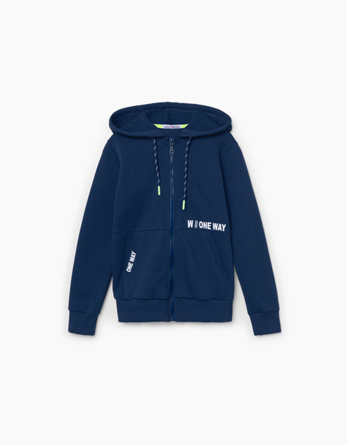 Темно-синее худи для мальчика бренда BellBimbo