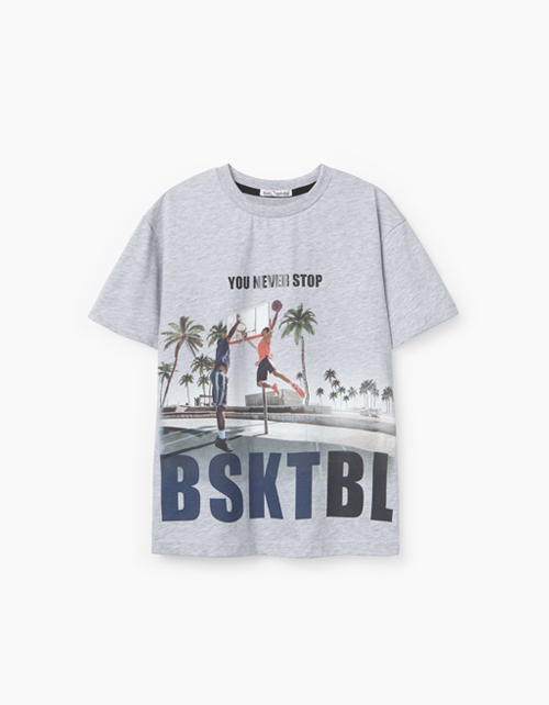 Футболка цвета серый меланж для мальчика Купить футболку цвета серый меланж для мальчика Bellbimbo