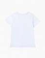 Купить базовую белую футболку бренда BellBimbo для девочки