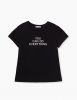 Купить базовую черную футболку бренда BellBimbo для девочки