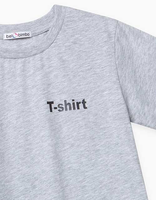 Базовая футболка цвета серый меланж для мальчика Купить базовую футболку цвета серый меланж для мальчика бренда Bell Bimbo