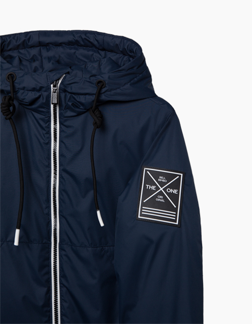 Купить темно-синюю утепленную куртку для мальчика