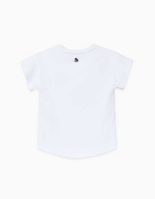 Купить белую футболку Bellbimbo для девочки