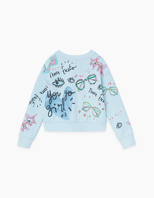 Купить светло-голубую толстовку Bell Bimbo для девочки