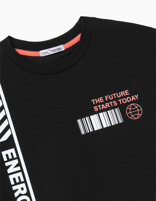 Черная футболка для мальчика Купить черную футболку Bellbimbo для мальчика