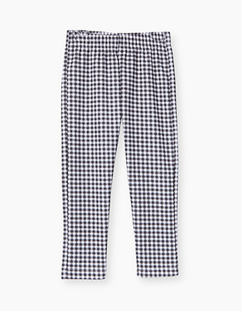 Купить брюки-джеггинсы в клетку для девочки