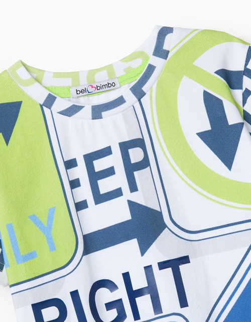 Яркая футболка с принтами для мальчика Купить яркую футболку с принтами для мальчика