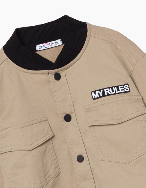 Купить светло-бежевый жакет-рубашка для мальчика