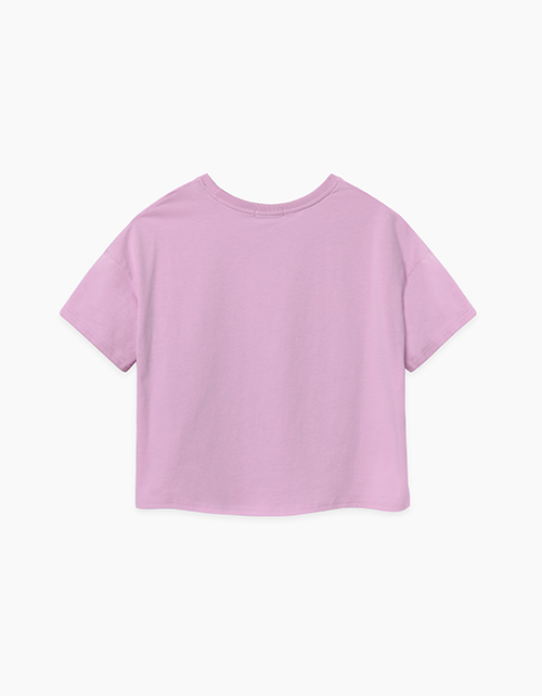 Купить светло-сиреневую футболку с ассиметричным низом