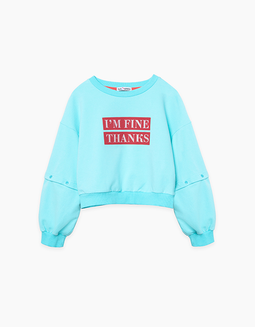 Объемный светло-бирюзовый свитшот-трансформер Купить объемный светло-бирюзовый свитшот-трансформер