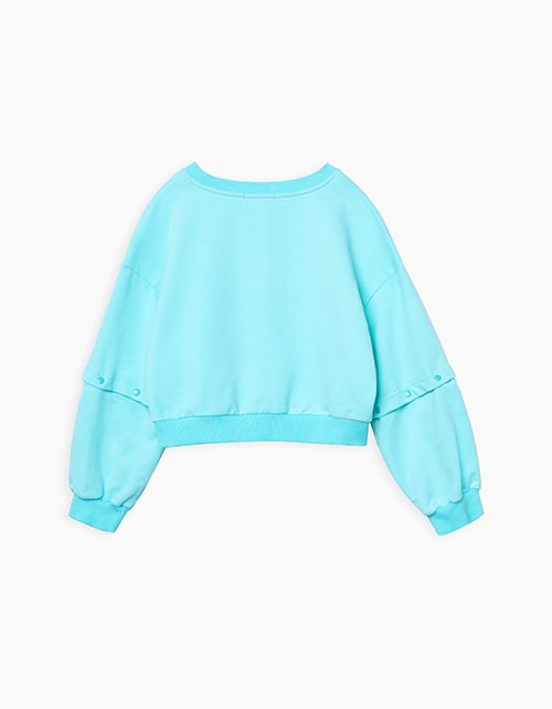 Объемный светло-бирюзовый свитшот-трансформер Купить объемный светло-бирюзовый свитшот-трансформер