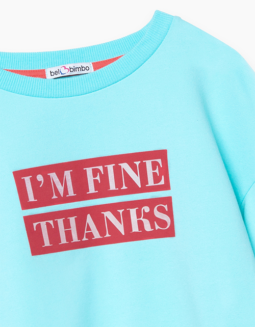 Объемный светло-бирюзовый свитшот-трансформер Купить объемный светло-бирюзовый свитшот-трансформер