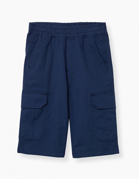 Купить синие свободные шорты для мальчика