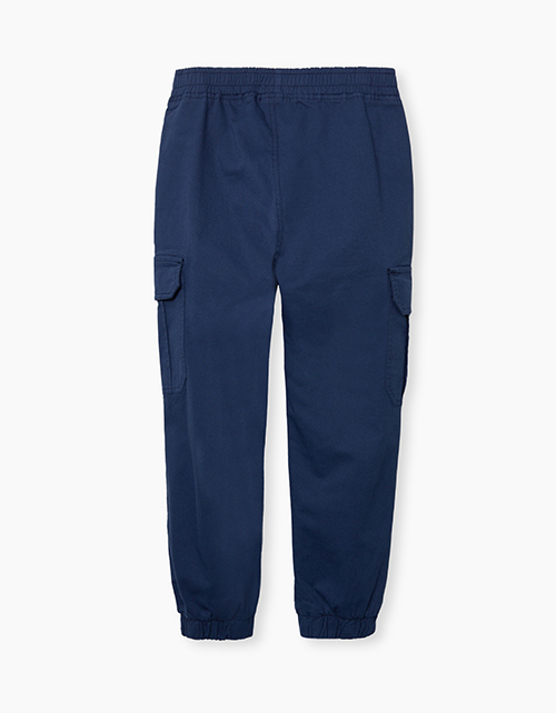 Купить синие брюки-джоггеры для мальчика