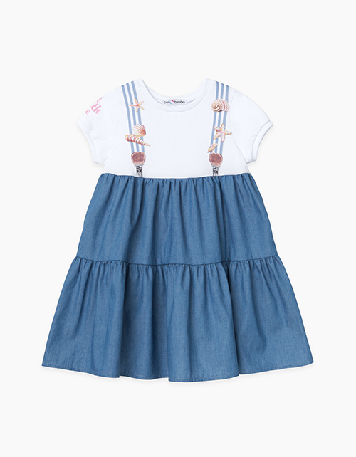 Голубое платье-трапеция с коротким рукавом Купить голубое платье-трапеция с коротким рукавом