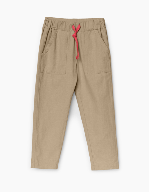 Купить свободные бежевые брюки для мальчика