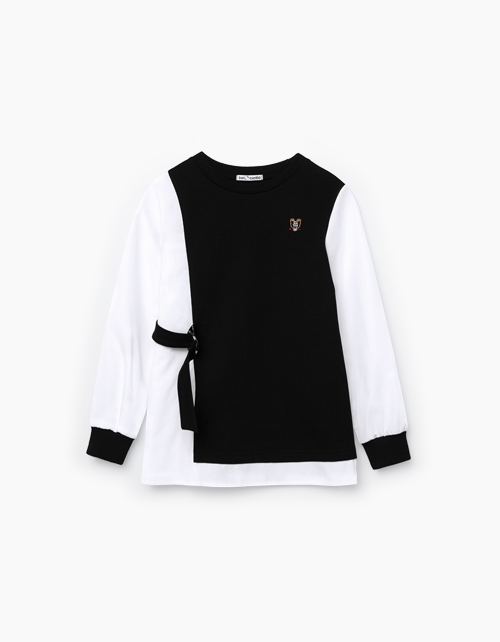 Черный джемпер-обманка для девочки Купить черный джемпер-обманка для девочки