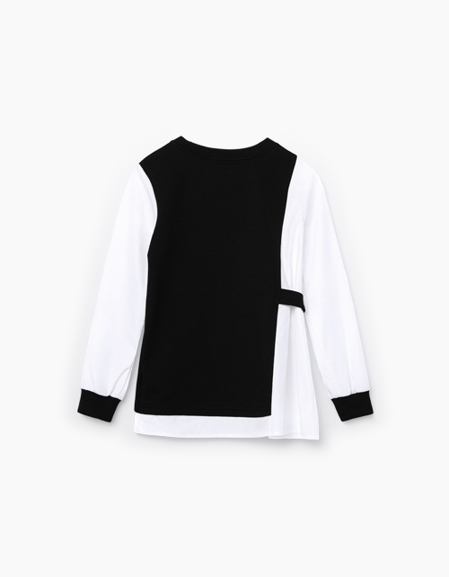 Черный джемпер-обманка для девочки Купить черный джемпер-обманка для девочки