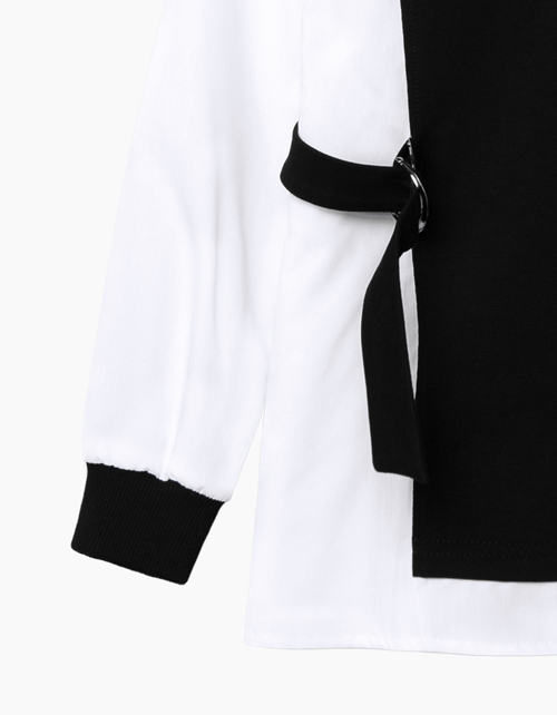 Черный джемпер-обманка для девочки Купить черный джемпер-обманка для девочки