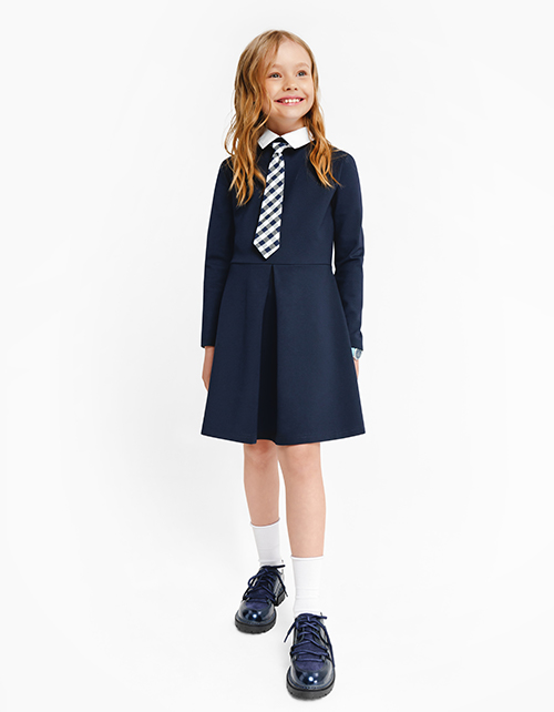 Темно-синее приталенное платье Купить темно-синее приталенное платье