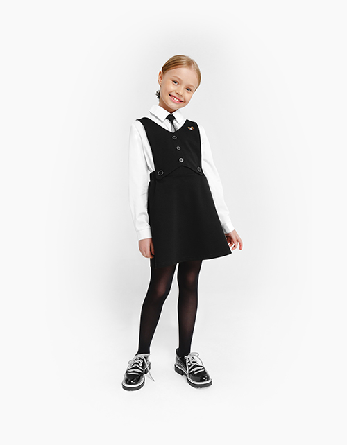 Купить черный сарафан со съемным верхом