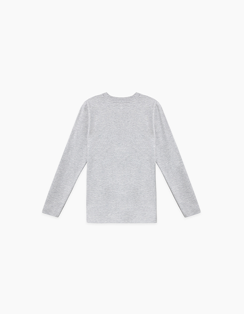 Лонгслив цвета серый меланж для мальчика
