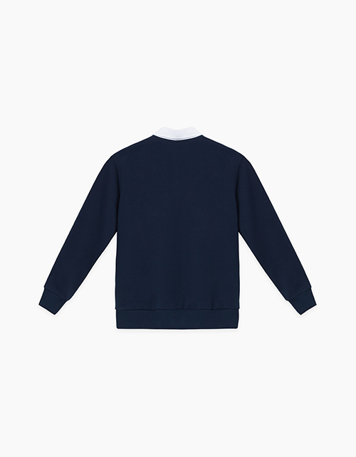 Темно-синий джемпер-поло для мальчика