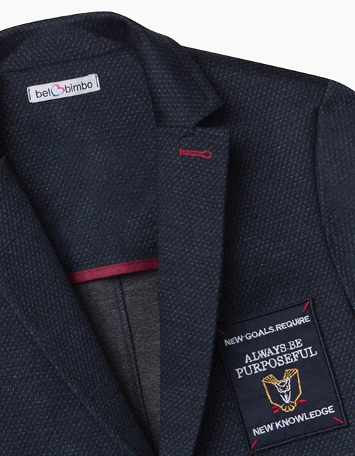 Темно-синий пиджак для мальчика Темно-синий пиджак для мальчика