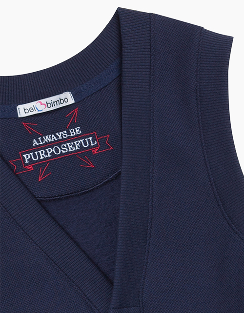 Темно-синий жилет для мальчика Темно-синий жилет для мальчика