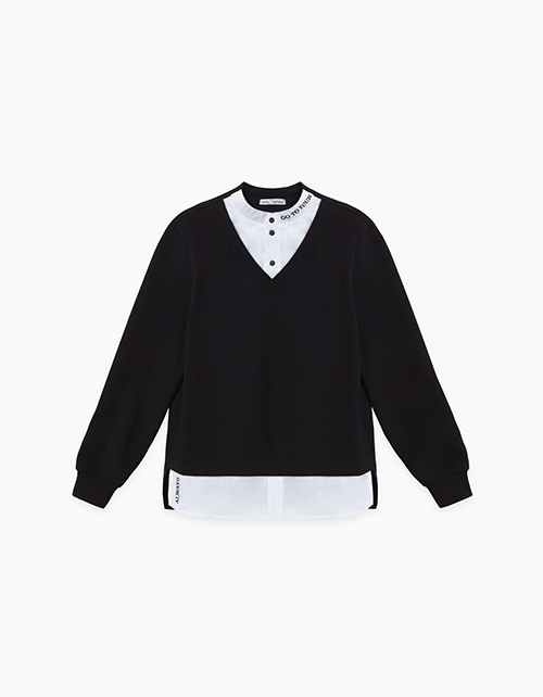 Черный джемпер-обманка для мальчика