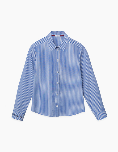 Рубашка в бело-голубую полоску Рубашка в бело-голубую полоску