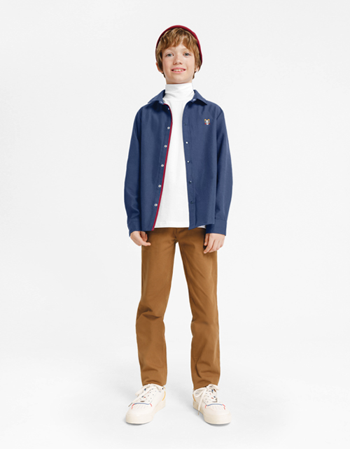 Темно-синяя рубашка для мальчика Темно-синяя рубашка для мальчика