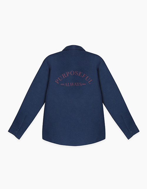 Темно-синяя рубашка для мальчика Темно-синяя рубашка для мальчика