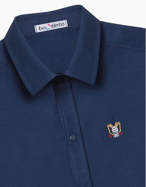 Темно-синяя рубашка для мальчика Темно-синяя рубашка для мальчика