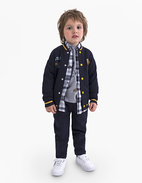 Темно-синий бомбер для мальчика Темно-синий бомбер для мальчика