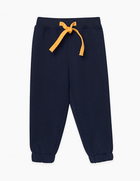 Темно-синие брюки-джоггеры для мальчика