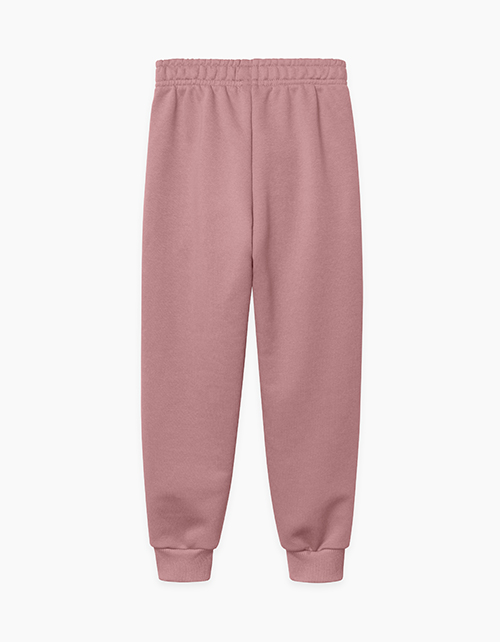 Розово-коричневые брюки-джоггеры для девочки