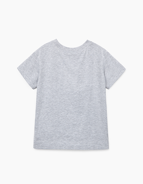 Футболка цвета серый меланж для мальчика Футболка цвета серый меланж для мальчика