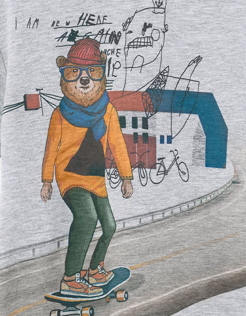 Футболка цвета серый меланж для мальчика Футболка цвета серый меланж для мальчика