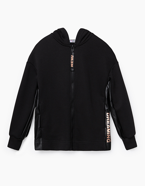 Черная толстовка для девочки Черная толстовка для девочки