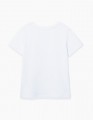Белая футболка с принтом для девочки