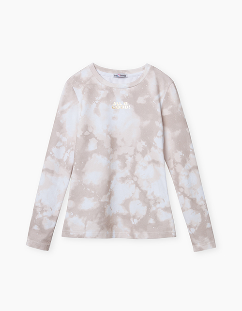 Лонгслив с принтом tie-dye для девочки