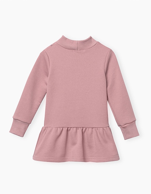 Розово-коричневое платье А-силуэта