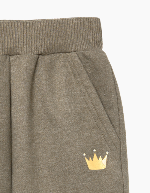 Брюки цвета хаки для девочки