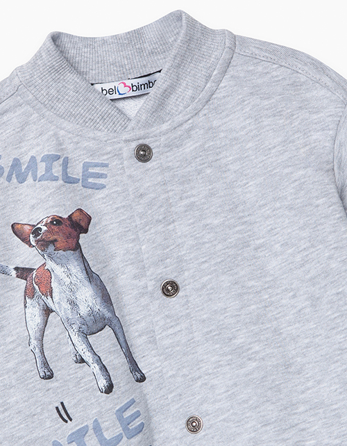 Свободная рубашка цвета серый меланж на книпперах Свободная рубашка цвета серый меланж на книпперах