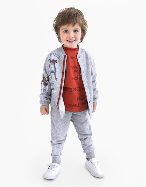 Терракотовый лонгслив для мальчика