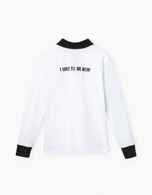 Белая рубашка-поло для мальчика