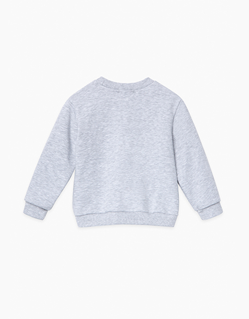 Свитшот цвета серый меланж для мальчика Свитшот цвета серый меланж для мальчика